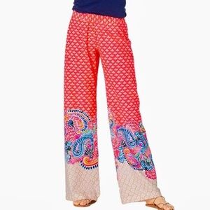 Lilly Pulitzer Bal Harbour Palazzo Pants Coral Beach Bungalow
